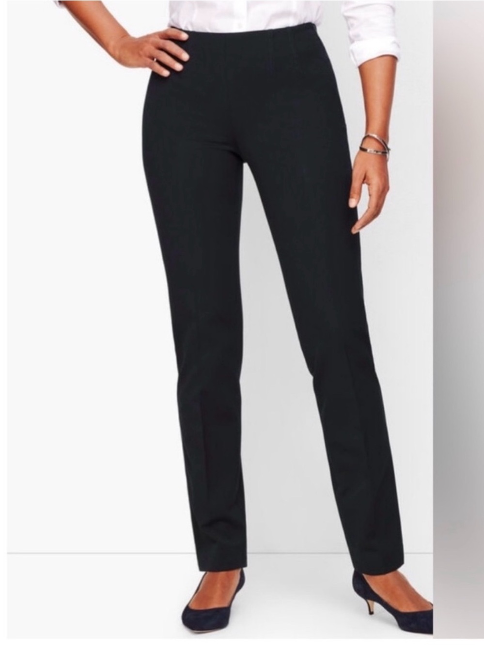 Talbots Bi-Stretch Straight Leg Curvy Pants